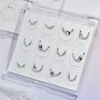 French Tip Pearl Rhinestone Nail Stickers – Pre-Arranged Self-Adhesive Nail Gems MD029