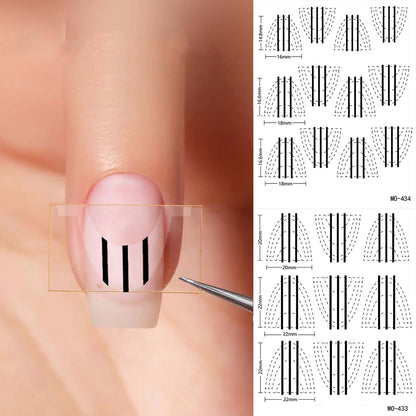 French Tips Guides Nail Vinyl Stencil Tools