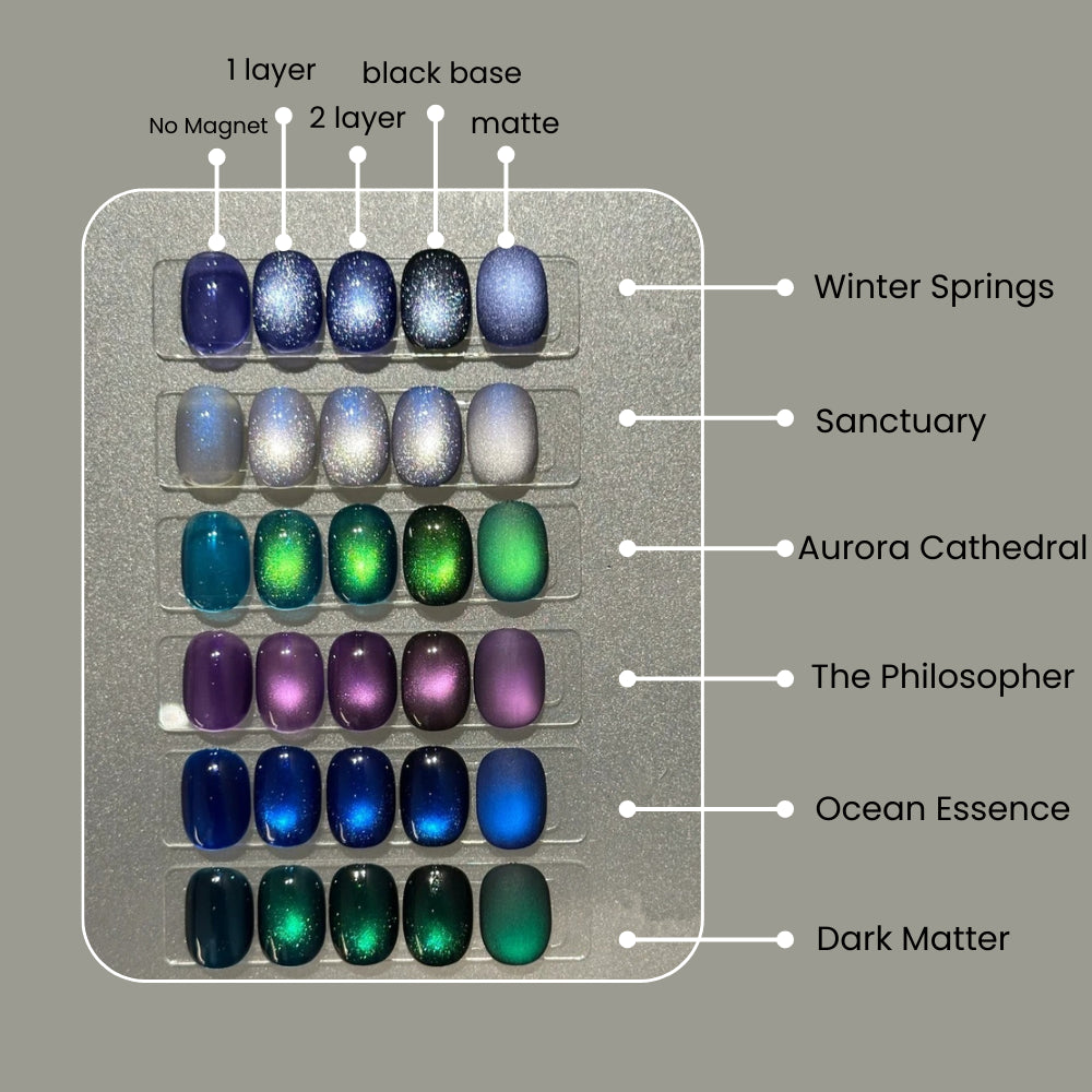 Galaxy Cat Eye Magnetic Gel Polish - Velvet Aurora Effect 12ml