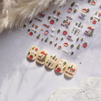 Ginger Bread Man Nail Art Stickers Adhesive Christmas Embossed Sticker Decals to4706