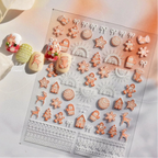 Gingerbread Man Nail Art Stickers Adhesive Embossed Xmas Tree Sticker Decals 