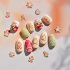 Gingerbread Man Nail Art Stickers Adhesive Embossed Xmas Tree Sticker Decals 