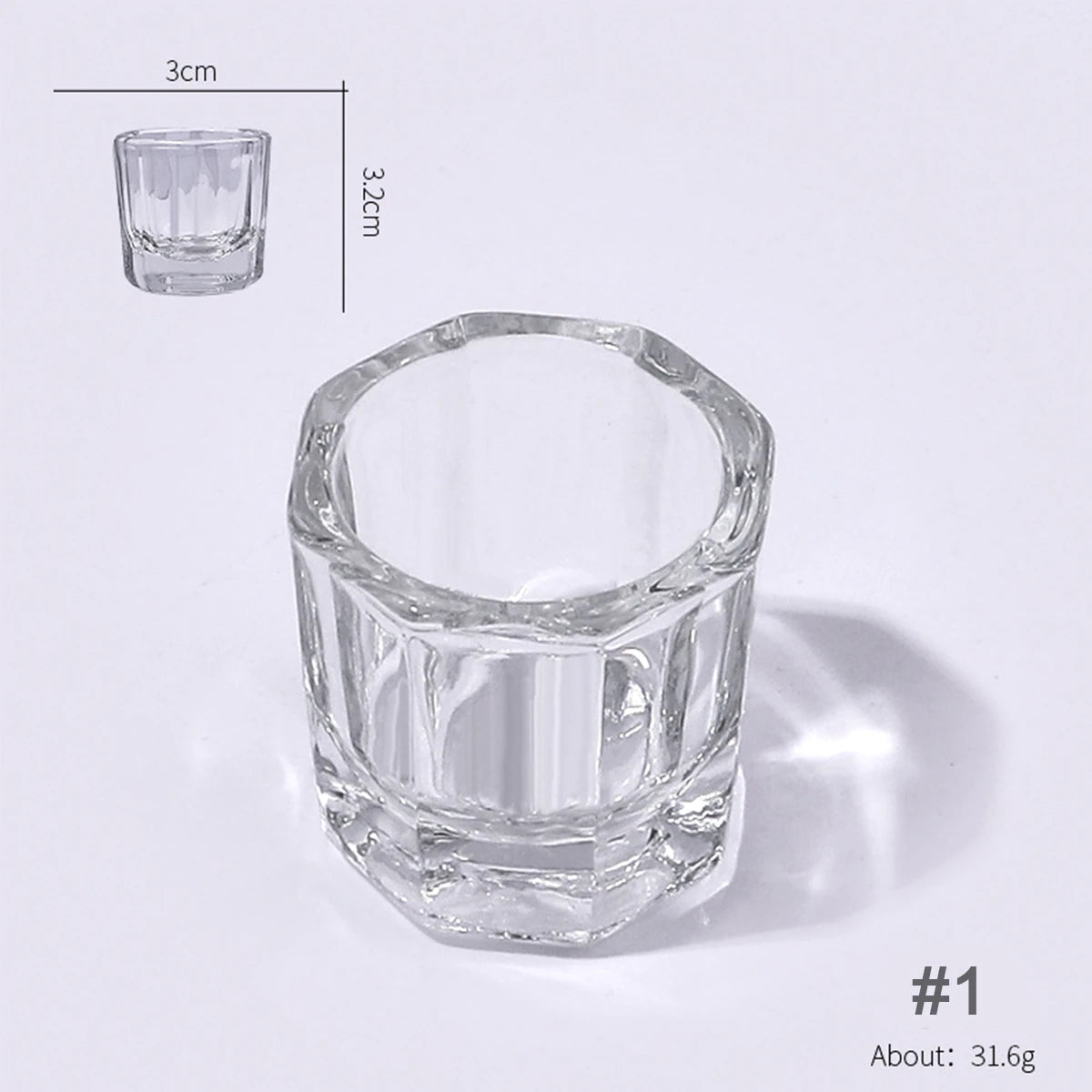 Glass Dappen Dish for Monomer & Acetone