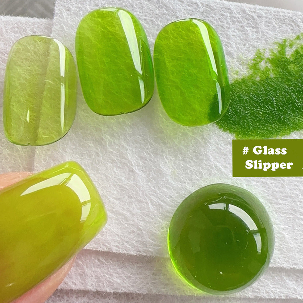 HEMA-Free Stained Glass Gel Polish - 9-Piece Rainbow Jelly Collection (12ml)