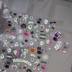 Glow in the Dark Halloween Nail Stickers - Spooky Skeleton Hand Decals