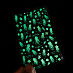 Glow in the Dark Jellyfish Nail Stickers - Luminous Ocean Decals