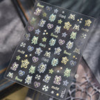 Glow in the Dark Skeleton Hand Nail Stickers - Gothic Heart Decals