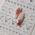 Gold French Line Nail Art Stickers Adhesive Slider Gold Silver Heart Sticker Decals 