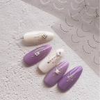 Gold Necklace Nail Art Stickers Adhesive Embossed Line Dots Sticker Decals 