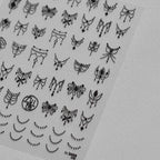 Gold Necklace Nail Art Stickers Adhesive Embossed Line Dots Sticker Decals 