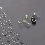 Gold Silver Circle Nail Art Stickers Metal Effect Adhesive Embossed Sticker Decals to3030