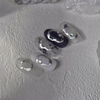 Gold Silver Circle Nail Art Stickers Metal Effect Adhesive Embossed Sticker Decals to3030