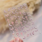 Gold Snake Nail Art Stickers Adhesive Embossed Snake Sticker Decals to4658