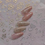 Gold Totem Nail Art Stickers Vintage Damask Adhesive Sticker Decals MS610