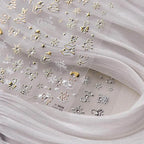 Golden Christmas Tree Nail Art Stickers Adhesive Embossed Winter Snowflake Sticker Decals to3626