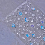 Golden Seahorse Nail Art Stickers Metal Shell Starfish Adhesive Embossed Sticker Decals 