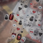 Gothic 3D Rose & Cross Nail Stickers