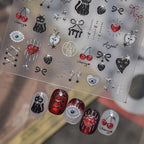 Gothic 3D Rose & Cross Nail Stickers