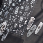 Gothic Angel & Butterfly Fine Line Nail Stickers 5811