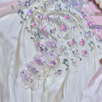 Gothic Punk Nail Stickers | Edgy Heart Cross Skull Chain Nail Art Decals