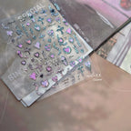 Gothic Punk Nail Stickers | Edgy Heart Cross Skull Chain Nail Art Decals