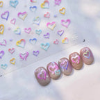 Gradient Love Nail Art Stickers Heart Adhesive Embossed Sticker Decals to4183