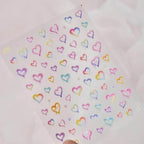 Gradient Love Nail Art Stickers Heart Adhesive Embossed Sticker Decals to4183