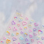 Gradient Love Nail Art Stickers Heart Adhesive Embossed Sticker Decals to4183