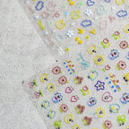 Graffiti Nail Stickers 5D Embossed Flower Nail Art Sticker Decals Adhesive Manicure Accessories to859