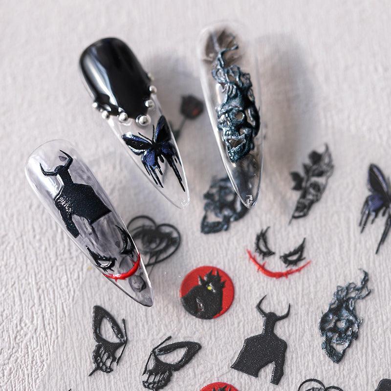 Halloween Nail Art Stickers Adhesive Slider Ghost Sticker Decals TS2340