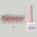 Sheer Nude Cat Eye Gel Polish - Shimmer Magnetic Nail Gel 12ml