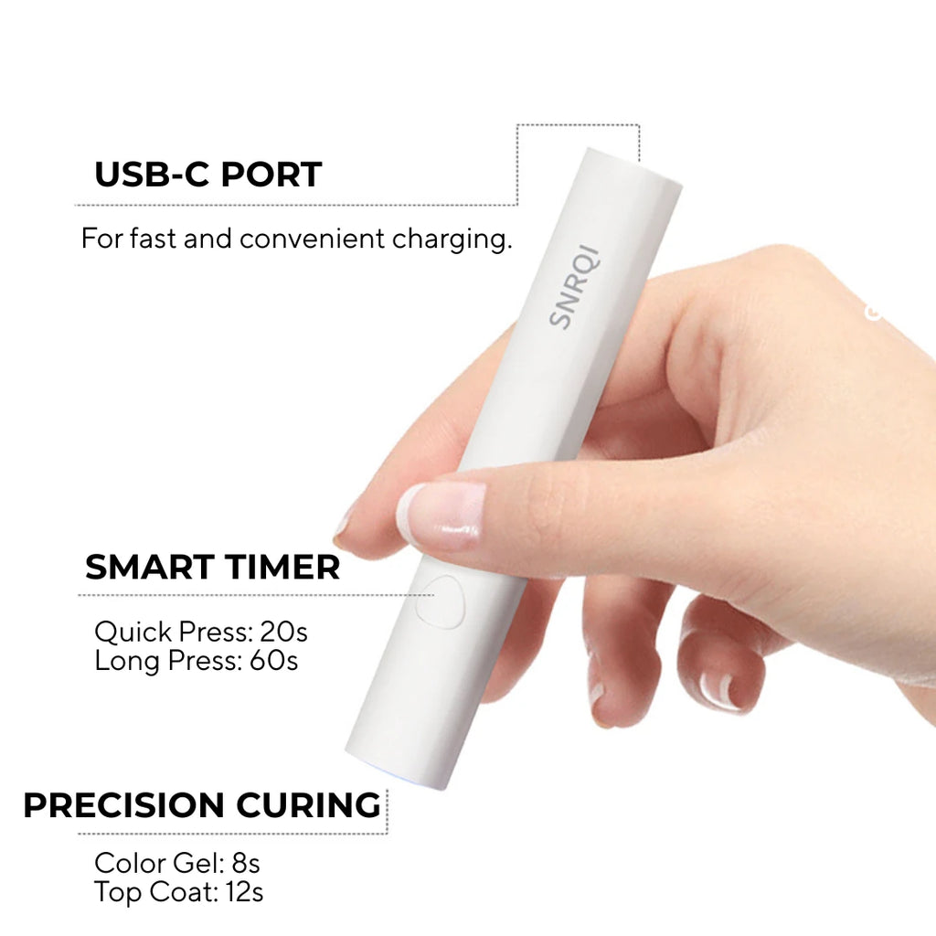 8s Flash Cure LED Nail Lamp with Hands-Free Stand