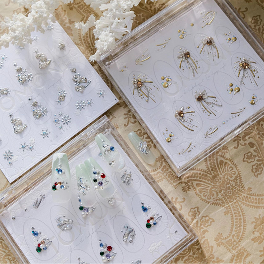 Handmade 5D Christmas Nail Charms Set