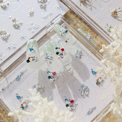 Handmade 5D Christmas Nail Charms Set