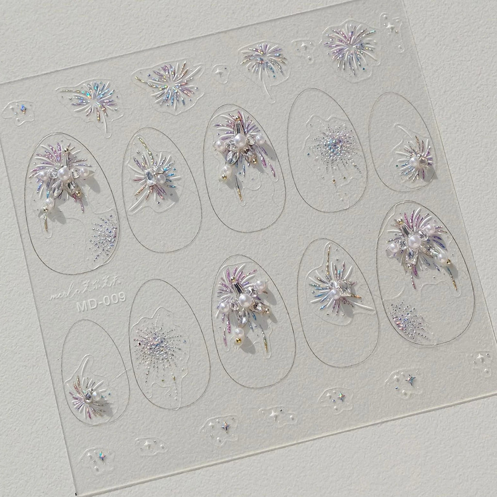Handmade 5D Christmas Nail Charms Set