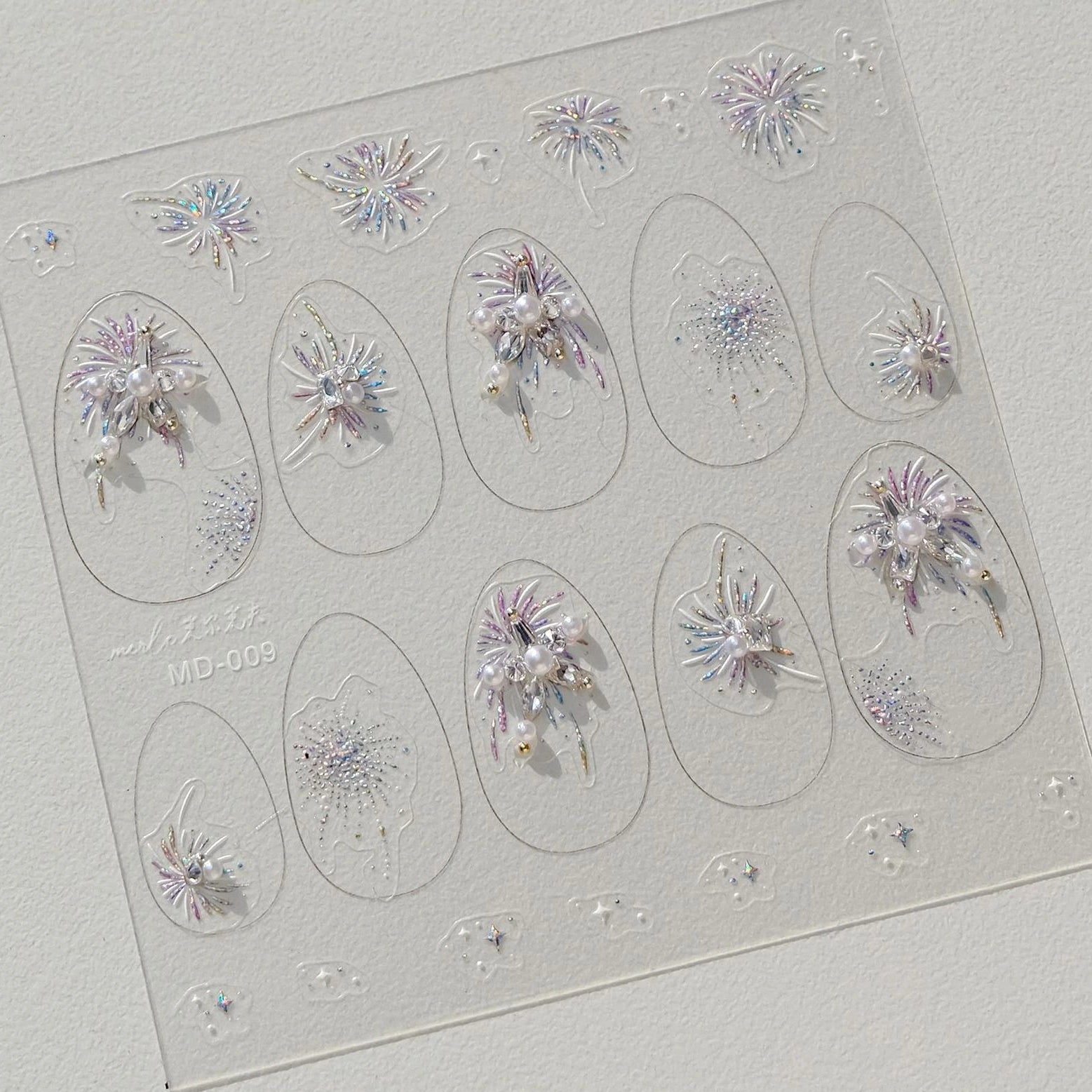 Handmade 5D Christmas Nail Charms Set