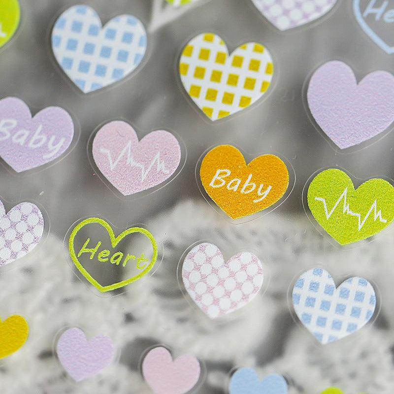 Heartbeat Nail Art Stickers Adhesive Love Heart 3D Adhesive Decals TS578 - Nail MAD