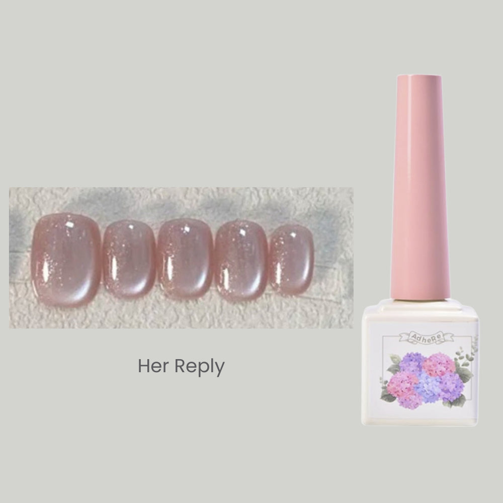 Sheer Nude Cat Eye Gel Polish - Shimmer Magnetic Nail Gel 12ml