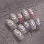 Hollow Heart Nail Art Stickers Adhesive Embossed Love Sticker Decals 
