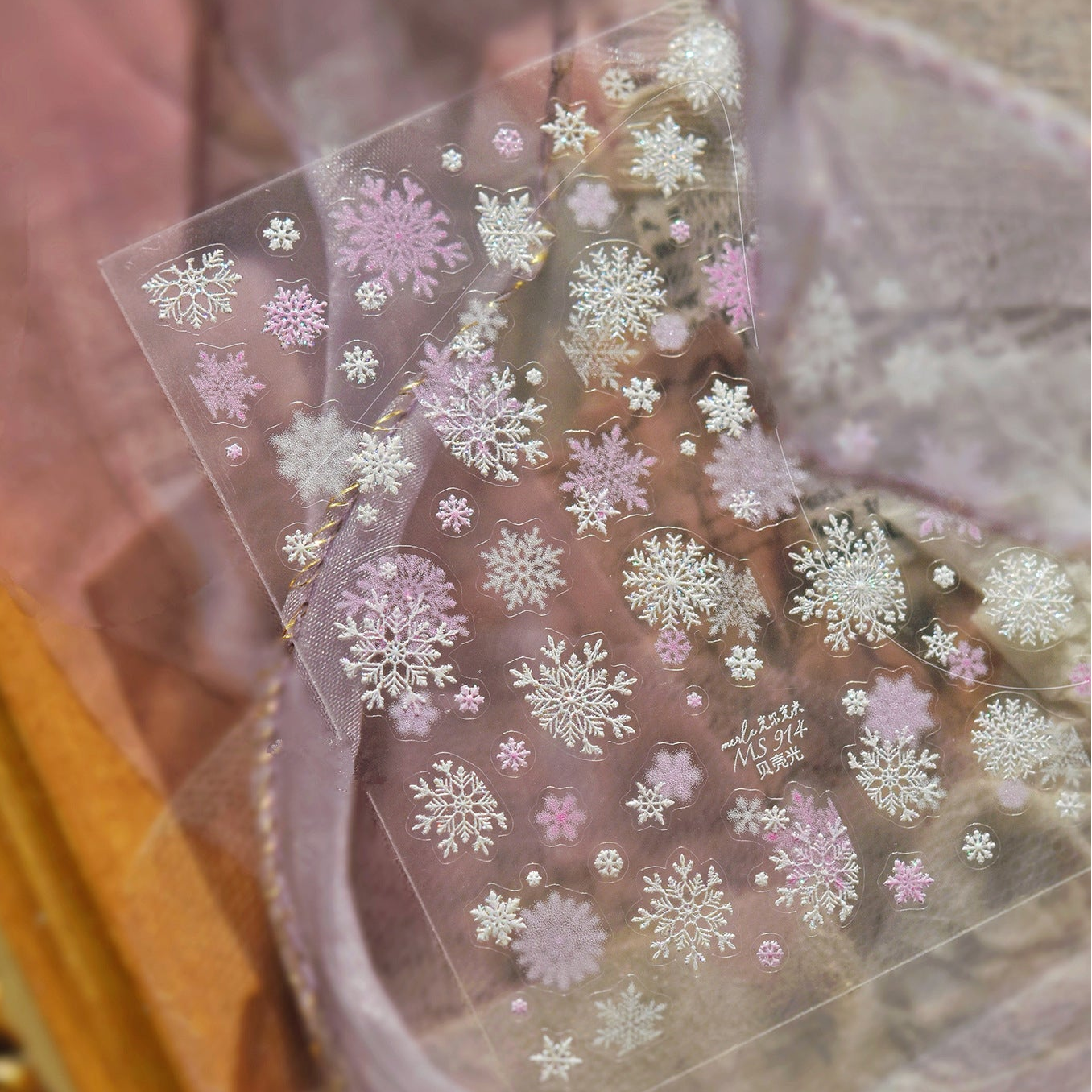 Holo Glitter Winter Snowflake Nail Stickers