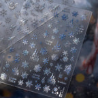 Holo Glitter Winter Snowflake Snowman Nail Stickers 5480