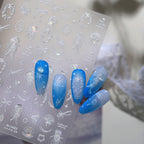 Holo Jellyfish & Bow Nail Stickers - Mermaidcore Decals