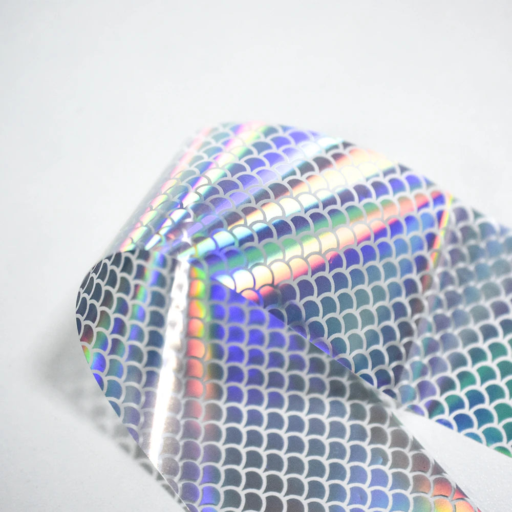 Holographic Mermaid Scale Nail Foil Strip 100cm