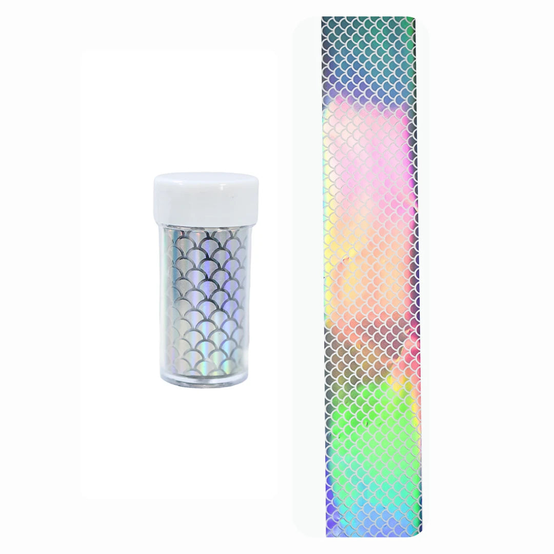 Holographic Mermaid Scale Nail Foil Strip 100cm