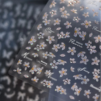 Holographic 5D Flower Nail Stickers 3979