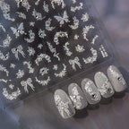 Holographic 5D Flower Nail Stickers 3979