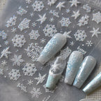 Holographic Glitter Snowflake Nail Stickers to5415