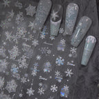 Holographic Glitter Snowflake Nail Stickers to5415