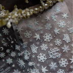 Holographic Glitter Snowflake Nail Stickers to5415