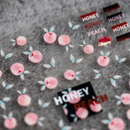 Honey Peach Nail Art Stickers Summer Fruit Adhesive Sticker Decals TS502